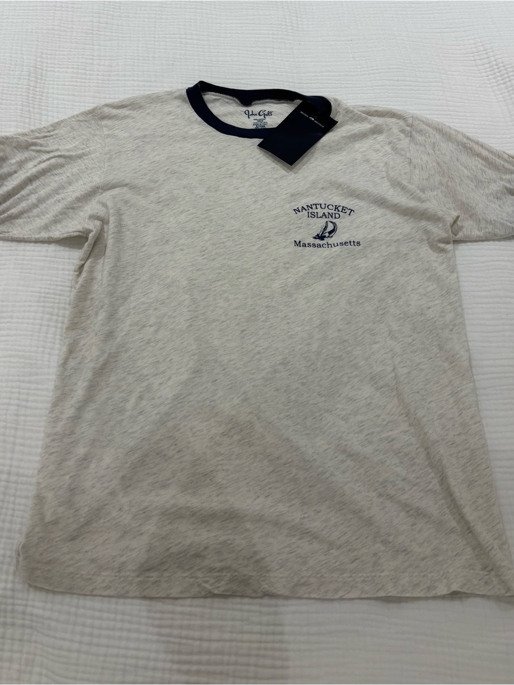 Brandy Melville Nantucket Island Short Sleeve Tee - Navy/Heather